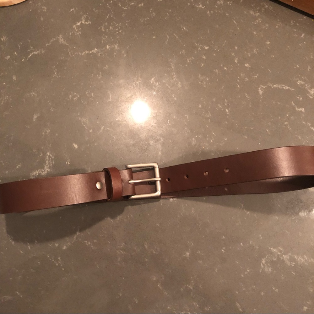 Line of Trade Leather Belt in Dark Brown (belt size 32/waist 28-30)